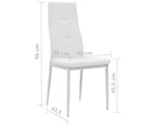 vidaXL Dining Chairs 6 pcs White Faux Leather