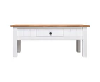 vidaXL Coffee Table White 100x60x45 cm Solid Pine Wood Panama Range