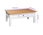 vidaXL Coffee Table White 100x60x45 cm Solid Pine Wood Panama Range