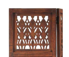 vidaXL Hand Carved 3-Panel Room Divider Brown 120x165 cm Solid Mango Wood