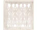 vidaXL Hand carved 5-Panel Room Divider White 200x165 cm Solid Mango Wood