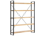 vidaXL 5-Tier Bookcase 140x30x180 cm Solid Mango Wood