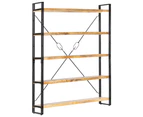 vidaXL 5-Tier Bookcase 140x30x180 cm Solid Mango Wood