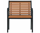 vidaXL Garden Chairs 2 pcs Steel and WPC Black and Brown