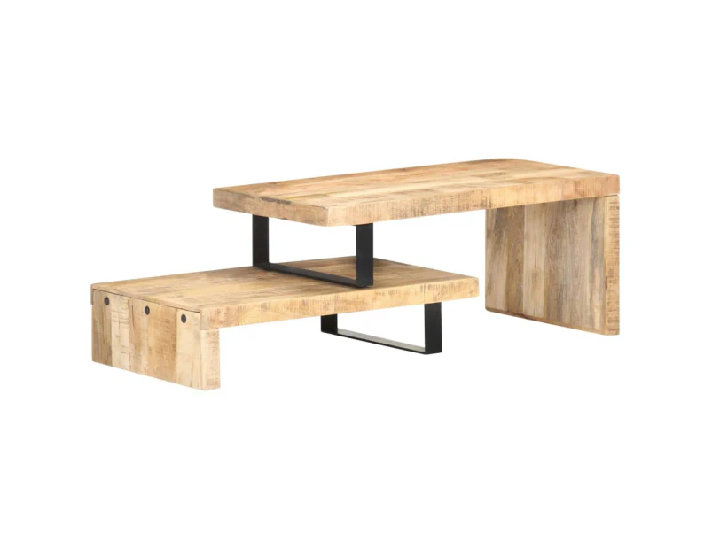 2 Piece Coffee Table Set Solid Mango Wood