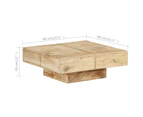 vidaXL Coffee Table 80x80x28 cm Solid Mango Wood