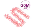 Christmas Garland with LED Lights 20 m Pink