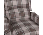 vidaXL Massage Reclining Chair Beige Fabric