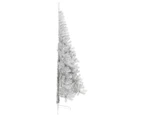 Artificial Half Christmas Tree with Stand Silver 240 cm PET