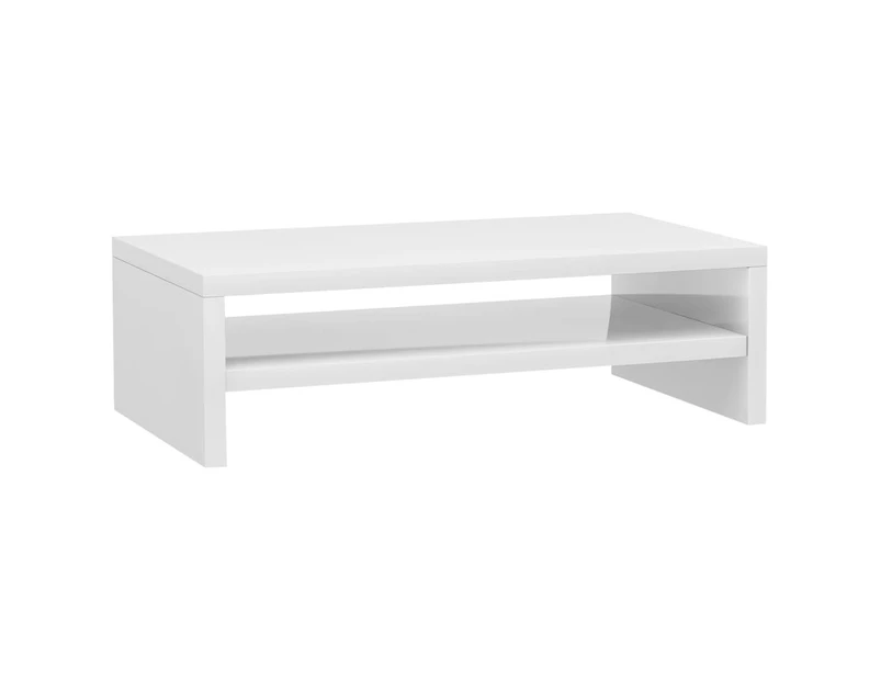 vidaXL Monitor Stand High Gloss White 42x24x13 cm Engineered Wood