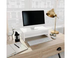 vidaXL Monitor Stand High Gloss White 42x24x13 cm Engineered Wood