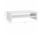 vidaXL Monitor Stand High Gloss White 42x24x13 cm Engineered Wood