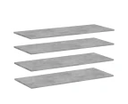 vidaXL Bookshelf Boards 4 pcs Concrete Grey 100x40x1.5 cm Engineered Wood