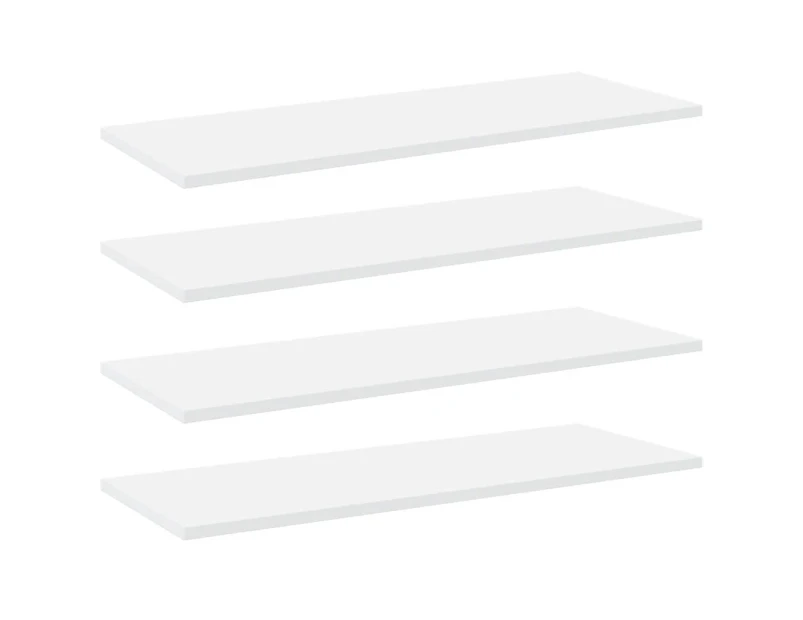 vidaXL Bookshelf Boards 4 pcs White 80x30x1.5 cm Engineered Wood