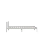 vidaXL Bed Frame White Solid Wood Pine 92x187 cm Single Size