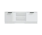 TV Cabinet High Gloss White 102x35x36.5 cm Engineered Wood