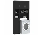 vidaXL Washing Machine Cabinet Set Black Engineered Wood