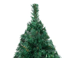 Artificial Pre-lit Christmas Tree with Ball Set Green 210 cm PVC