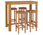 5 Piece Garden Bar Set Solid Wood Acacia