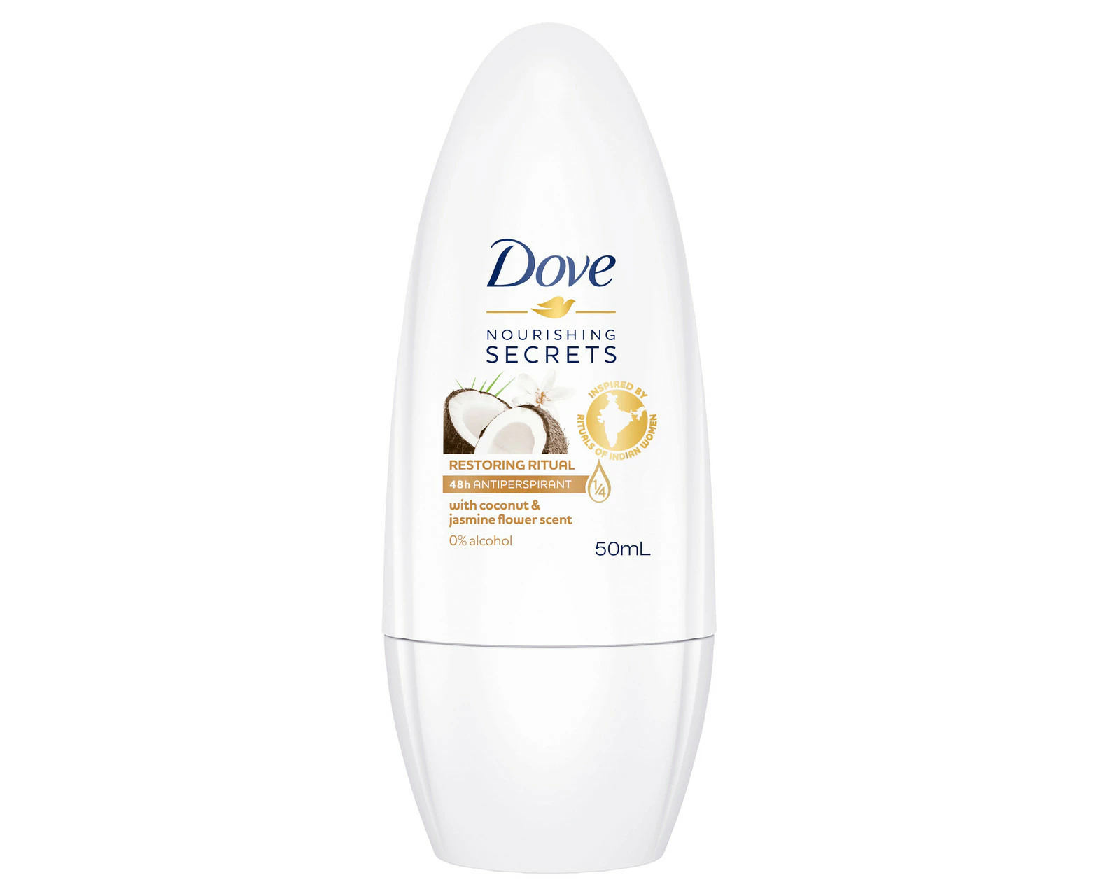 Dove Roll-On Deodorant Coconut & Jasmine Flower Scent 50mL