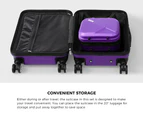 Mazam 2PCS Luggage Suitcase Trolley Set Travel TSA Lock Storage Hard Case Purple