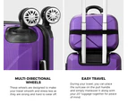 Mazam 2PCS Luggage Suitcase Trolley Set Travel TSA Lock Storage Hard Case Purple