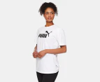 Puma Women's Essential Logo Boyfriend Crewneck Tee / T-Shirt / Tshirt - Puma White