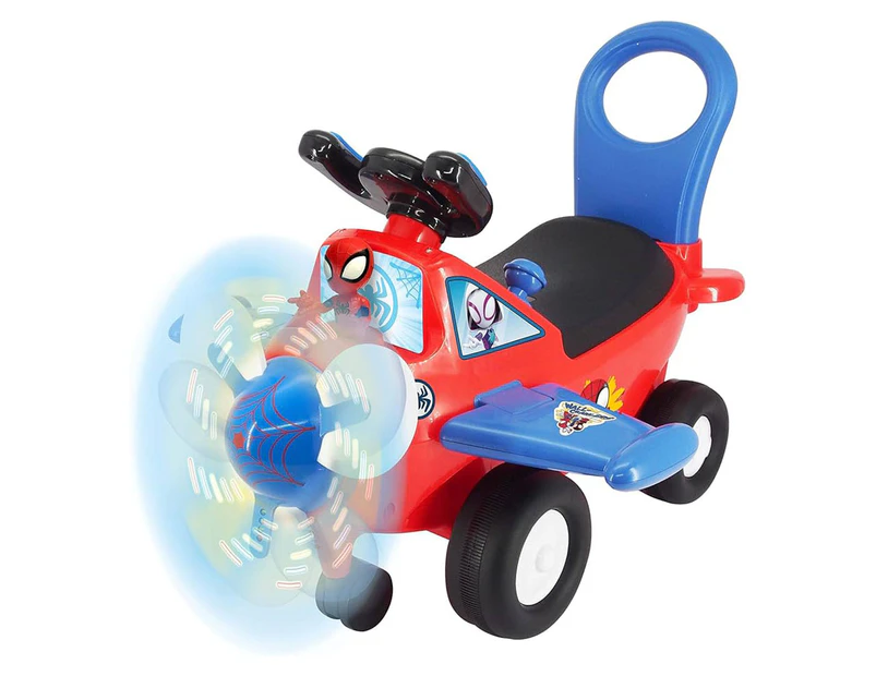 Spider-Man Lights N' Sounds Spidey Activity Plane Ride-On Toy