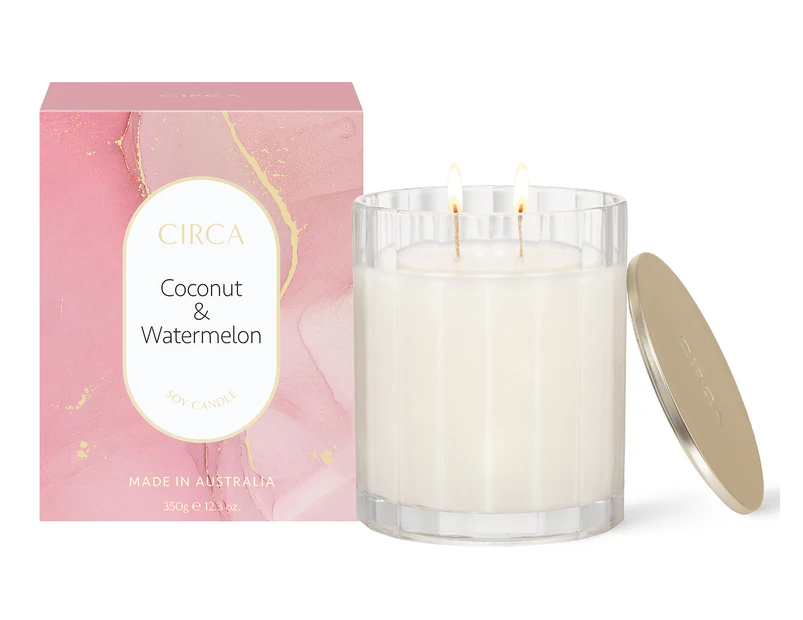 Circa Coconut & Watermelon Scented Soy Candle 350g