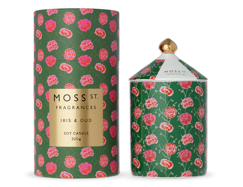 Moss St. Iris & Oud Ceramic Soy Candle 320g
