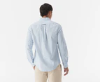 Tommy Hilfiger Men's Oxford Stripe Stretch Long Sleeve Shirt - Provence