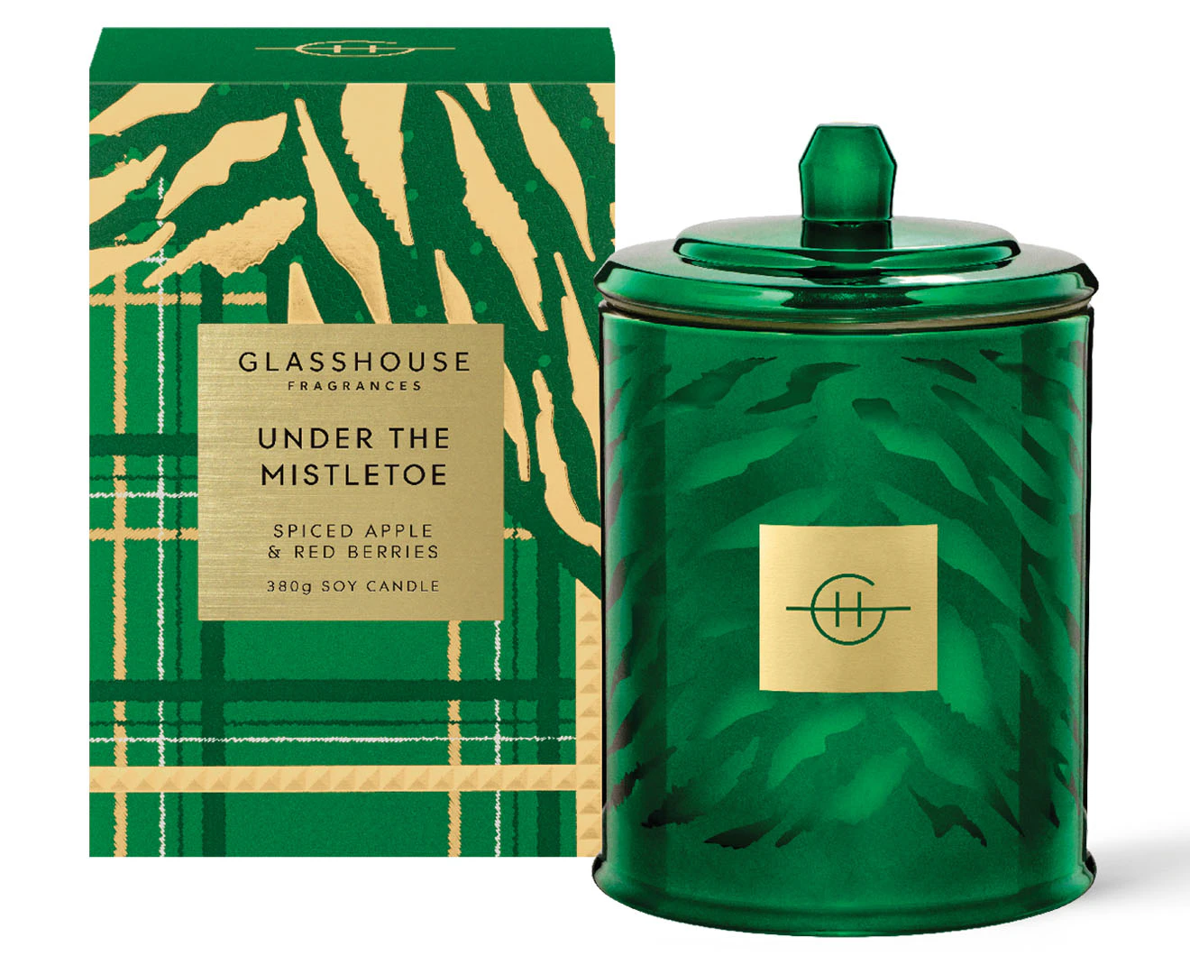 Glasshouse Fragrances Under The Mistletoe Scented Candle 380g