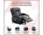 Recliner Chair Electric Massage Chair Lift Heated Leather Lounge Sofa Black