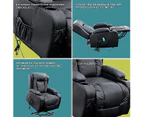 Recliner Chair Electric Massage Chair Lift Heated Leather Lounge Sofa Black