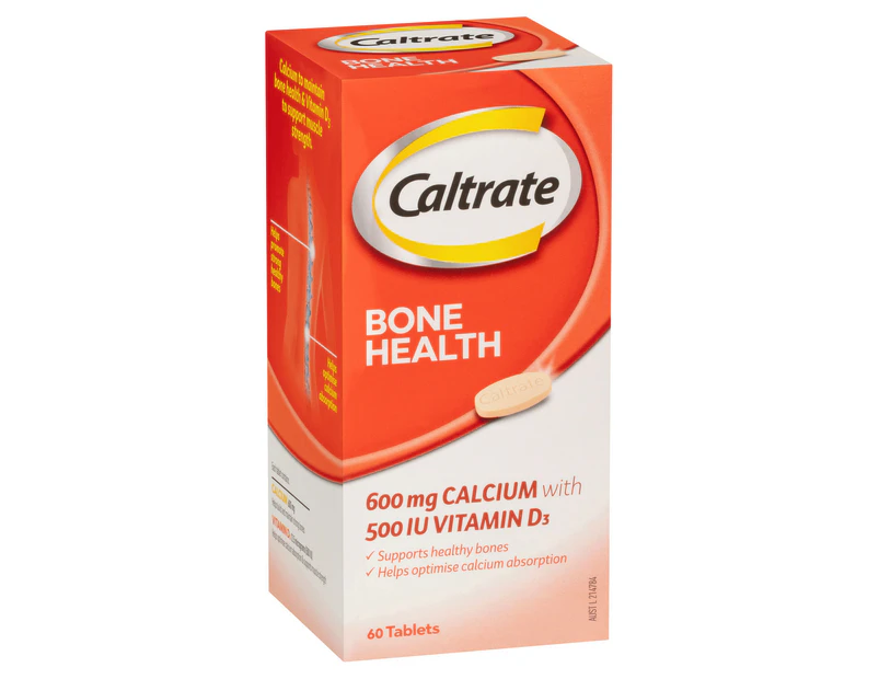 Caltrate 600 mg with 500IU Vitamin D 60 Tablets