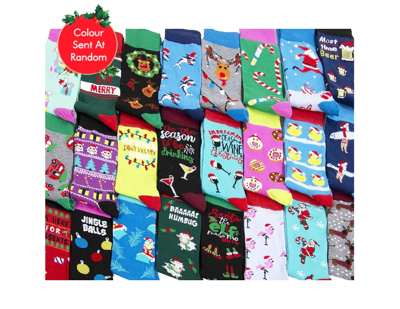 Christmas Festive Mens Ugly Socks Mega Mix