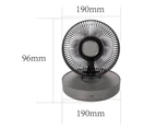 Foldable Desktop Fan Camping 3 Speed with Night Light Remote Grey