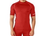Rhino Mens Sports Base Layer Short Sleeve T-Shirt (Red) - RW1277