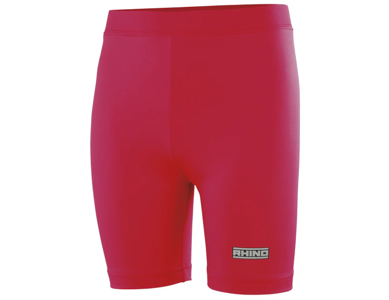 Rhino Childrens Boys Thermal Underwear Sports Base Layer Shorts (Red) - RW1295