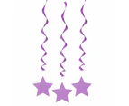 Unique Party Star Graduation Hanging Decoration (Pack of 3) (Purple) - SG32239