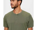 Target Australian Cotton Henley T-Shirt - Green