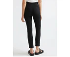 KATIES - Womens Jeans - Black Full Length - Denim - Cotton Pants - Work Clothes - All Season - Elastane - Shape & Curve Trousers - Casual Fashion - Black