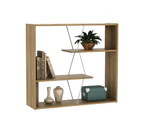 Damian Bookshelf Display Cabinet 3 Tier Modern Bookcase Storage Display Shelf woodgrain