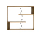 Damian Bookshelf Display Cabinet 3 Tier Modern Bookcase Storage Display Shelf woodgrain