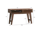 Kodu Clancy Console Unit Hallway Entryway Table 1 door walnut woodgrain