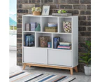 Kodu Ariah Open Shelf Display Bookcase 2 doors white