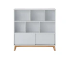 Kodu Ariah Open Shelf Display Bookcase 2 doors white