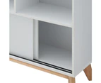 Kodu Ariah Open Shelf Display Bookcase 2 doors white