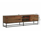 Kodu Cody Entertainment Unit Industrial TV Cabinet TV Stand 180cm 1 door 2 drawers woodgrain