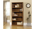 Sauder Bookshelf Display Cabinet 5 Tier Bookcase Storage Shelving Unit oak woodgrain